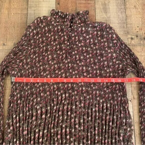 Cabi floral print pleated long sleeve blouse women’s small - Picture 2 of 9